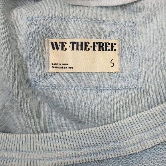 Free People We The Coastal Solid Crew Sweatshirt Top Pullover Cotton S 276495